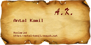 Antal Kamil névjegykártya